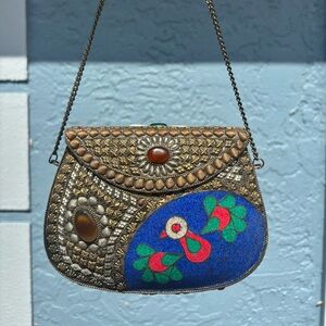 Statement mosaic hard case purse